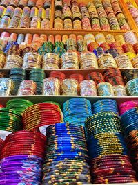 Full frame shot of colorful shop