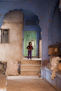 Woman standing in a building