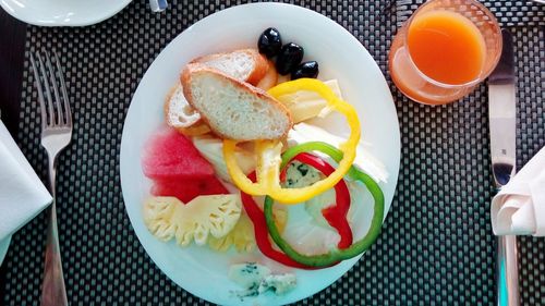 Close-up of served food