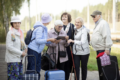 Group of people walking outdoors