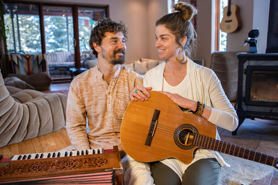 Young man playing guitar