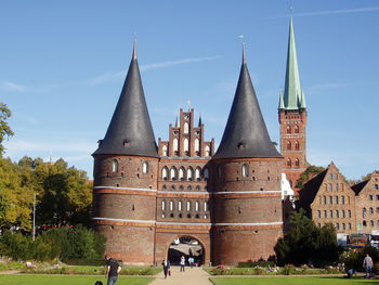 Historic building against sky in city