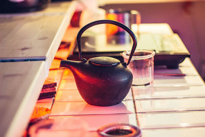 Close-up of drink on table