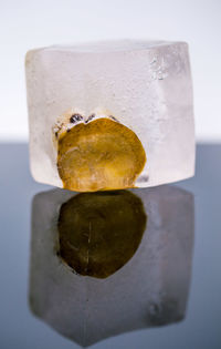 Close-up of ice cream on table