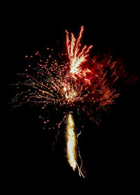 Firework display at night