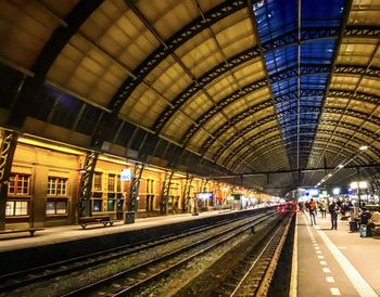 Blurred motion of railroad station