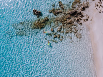 High angle view of swimming pool on beach