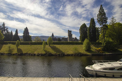 Scenic view of river against sky