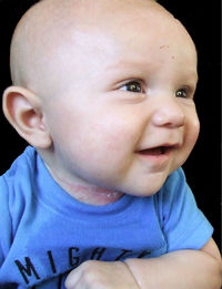 Close-up portrait of baby girl