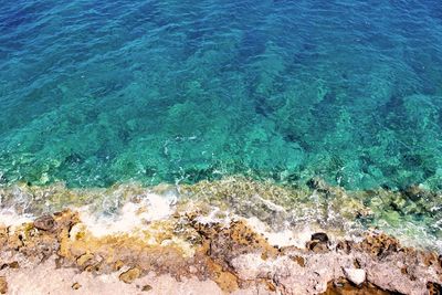 High angle view of sea shore