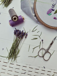 Midsummer lavender harvest - embroidery, journaling, gardening