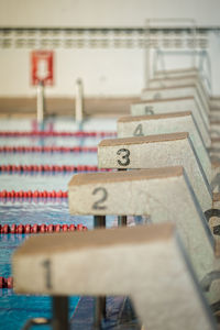 Close up of swimming pool