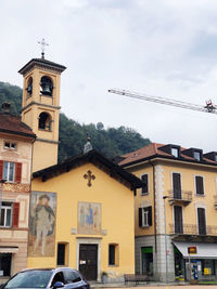 Low angle view of buildings against sky