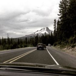 Road passing through mountains