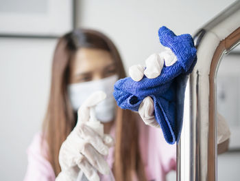 Portrait of woman working