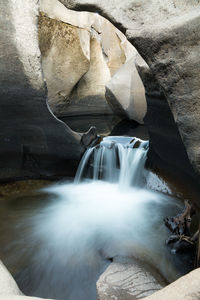 Scenic view of waterfall