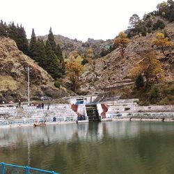 Scenic view of calm lake