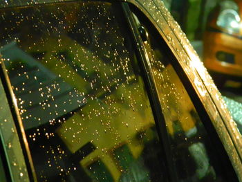 Close-up of water drops on leaf