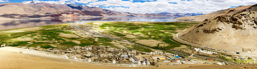 Panoramic view of road passing through landscape