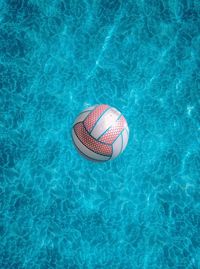Directly above shot of ball in swimming pool