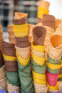 Close-up of multi colored ice cream