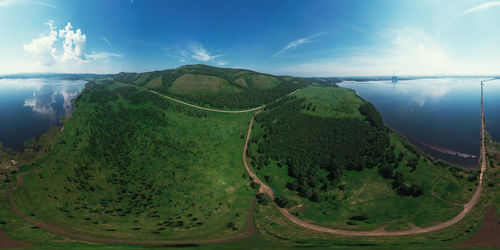 Panoramic view of landscape against sky