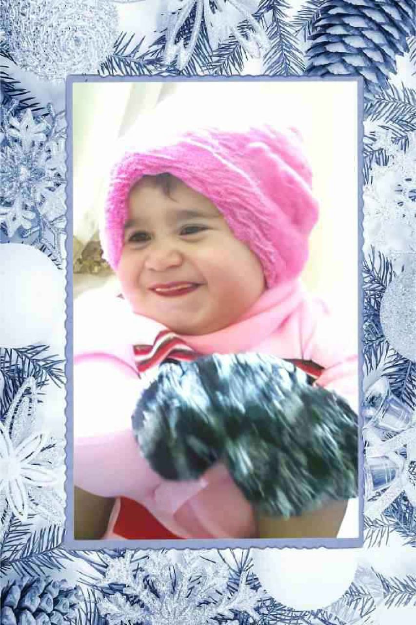 one person, smiling, child, childhood, winter, portrait, happiness, women, clothing, pink, female, snow, emotion, cold temperature, toddler, front view, indoors, hat, baby, innocence, lifestyles, looking at camera, headshot, warm clothing, cheerful, art, cute, pattern, purple, human face, waist up, celebration, looking, knit hat, person