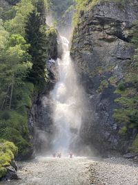 Scenic view of waterfall