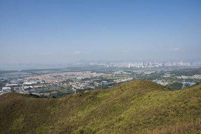 High angle view of city