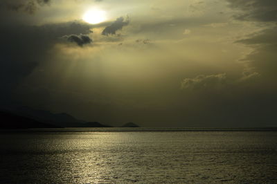 Scenic view of landscape against sky during sunset