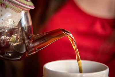 Close-up of coffee cup on table