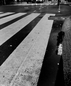 High angle view of shadow on water