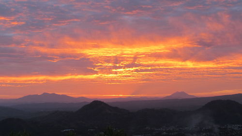 Sunset over mountain