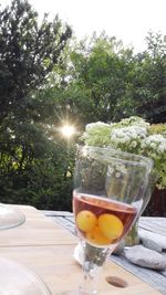 Close-up of drink on table