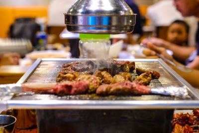 Close-up of food on table in restaurant