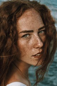 Close-up portrait of young woman