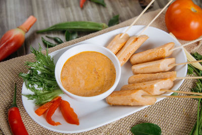 Close-up of food in plate
