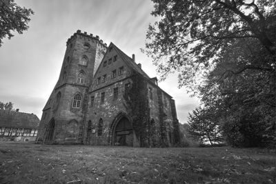 Low angle view of historical building