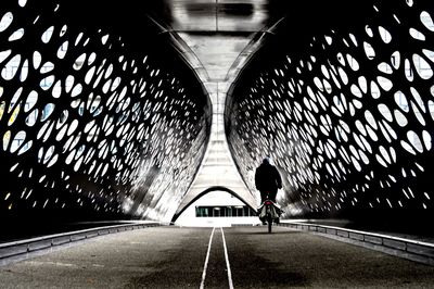 Man in tunnel