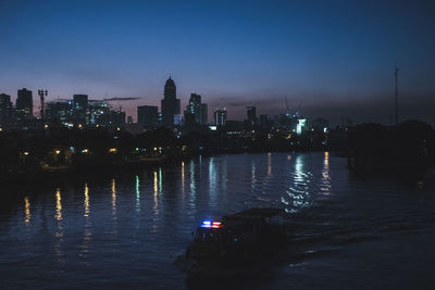 City skyline at night