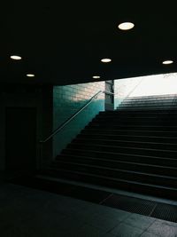 Staircase at night