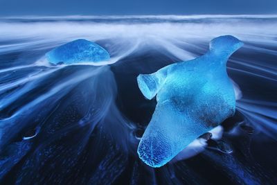 Close-up of blue sea