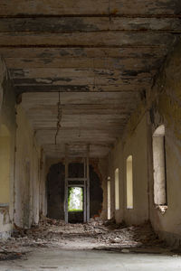 Inside an abandoned old house