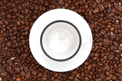 Directly above shot of coffee cup