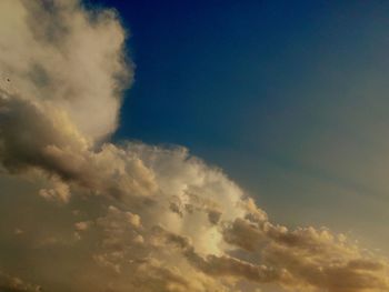 Low angle view of clouds in sky