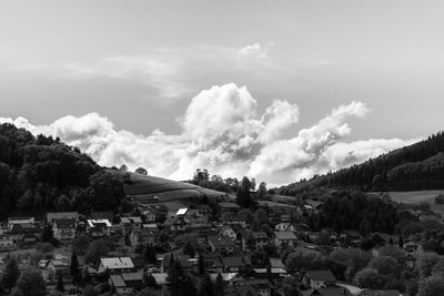 View of townscape against sky