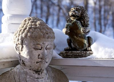 Close-up of buddha statue