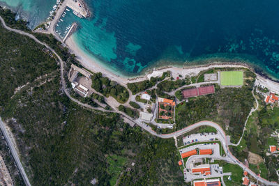 High angle view of cityscape