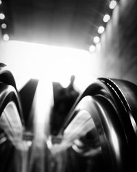 Close-up of illuminated electric light