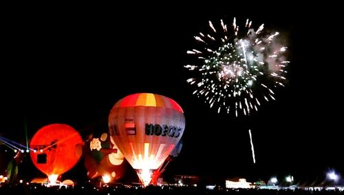 Low angle view of firework display